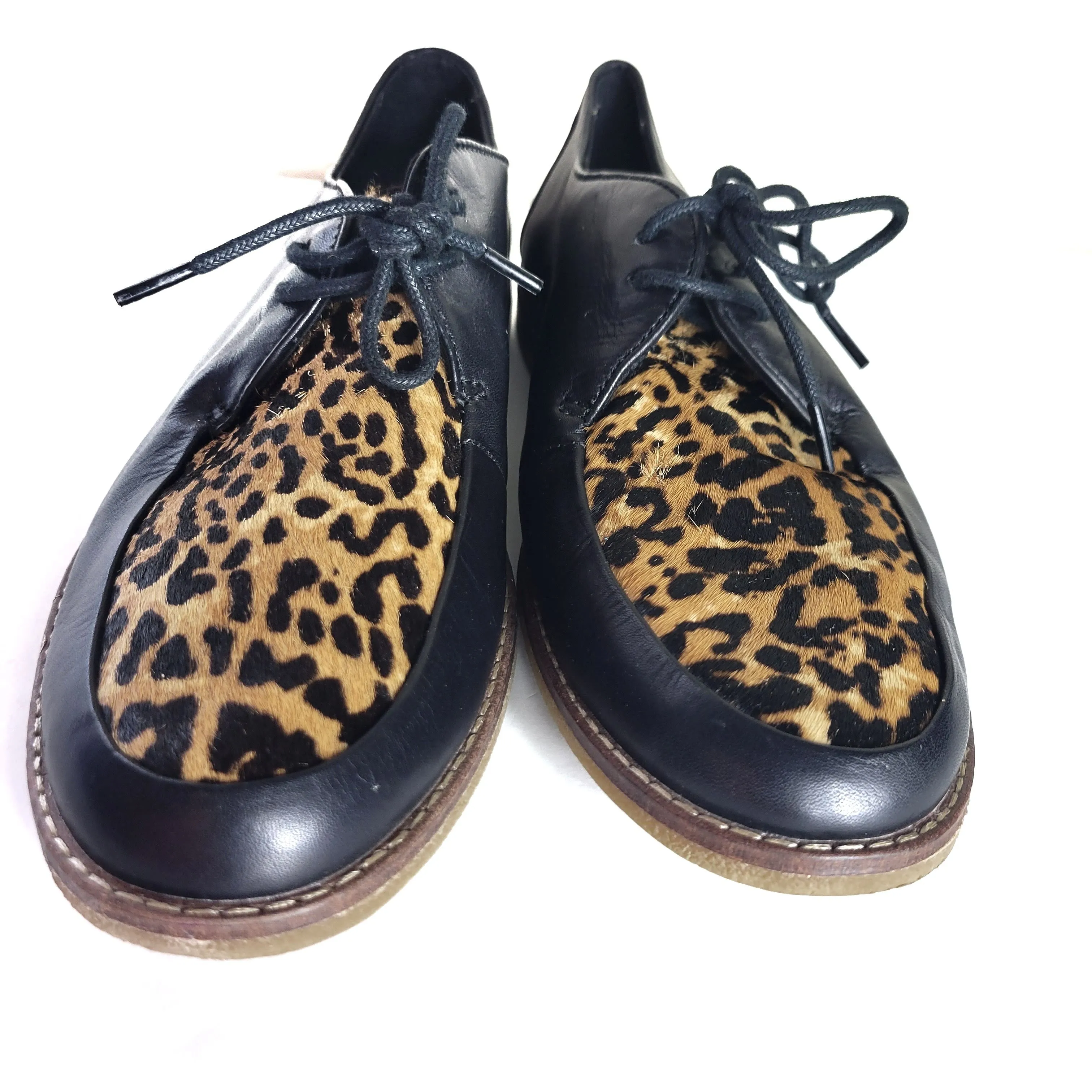Sperry Elise Leopard Print Oxfords Size 8