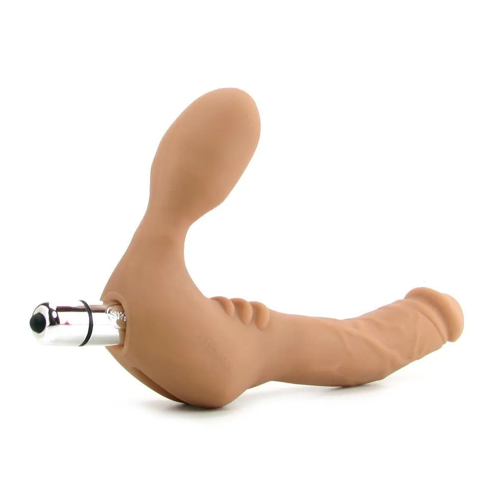 Tantus Realdoe Slim Wireless 5 Inch Strap On Double Dildo Vibrator