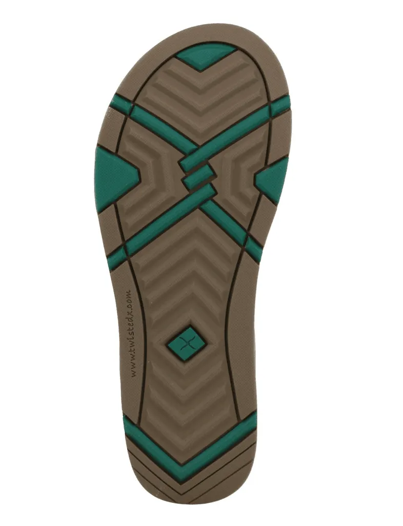 Twisted X Women's Bomber Leather Leightweight Sandal Flip Flop WSD0005