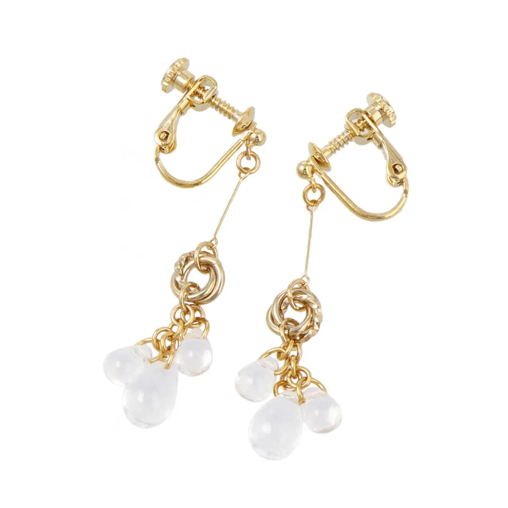 Water Drop Cluster Clip Ons