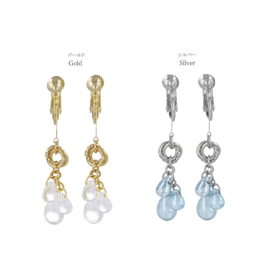 Water Drop Cluster Clip Ons