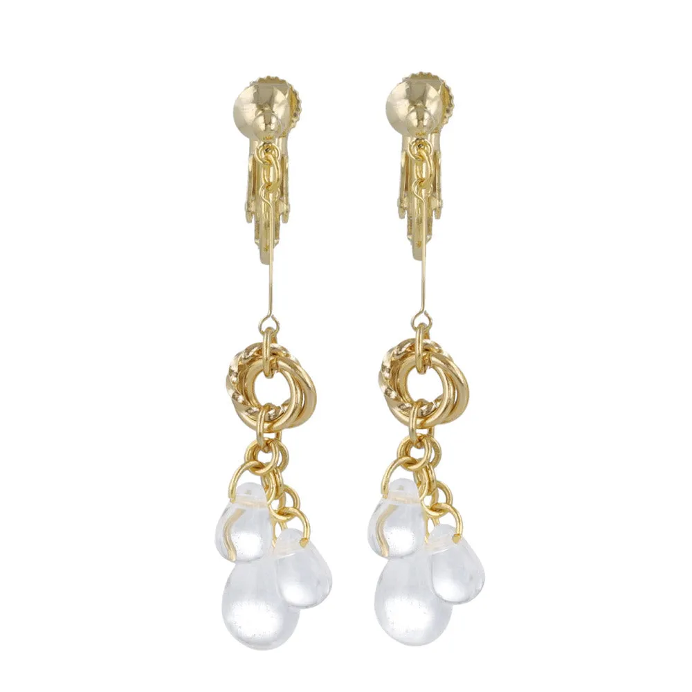 Water Drop Cluster Clip Ons