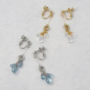 Water Drop Cluster Clip Ons