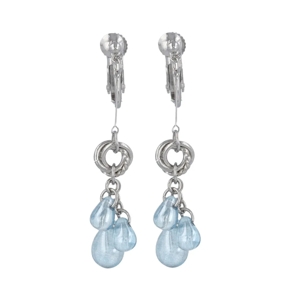 Water Drop Cluster Clip Ons