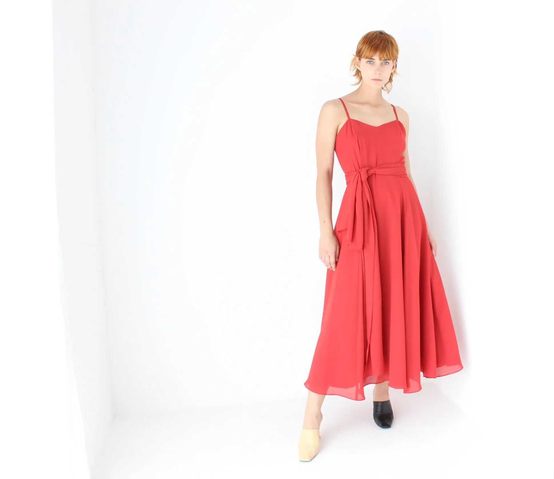 Whimsical 90s Cocktail Slip Dress w/ Versatile Shawl